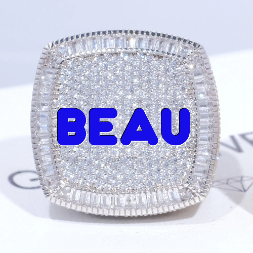 CUSTOM LETTER 3D ICED RING
