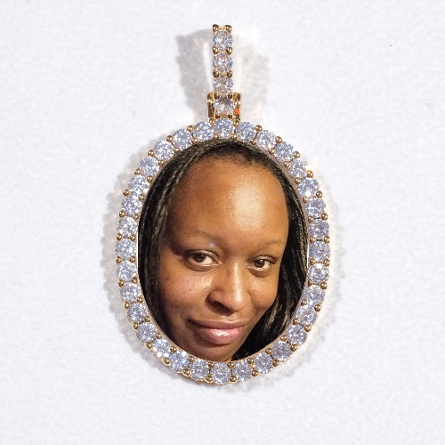 3D Oval Custom Picture Pendant