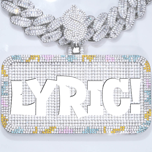 CUSTOM LETTER NECKLACE 3D COLORFUL SQUARE