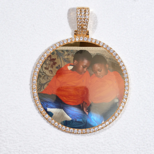 MEDIUM 3D CIRCLE CUSTOM PICTURE PENDANT
