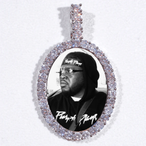 Large 3D Oval Custom Picture Pendant