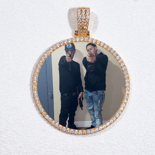 MEDIUM 3D CIRCLE CUSTOM PICTURE PENDANT