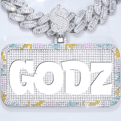 CUSTOM LETTER NECKLACE 3D COLORFUL SQUARE
