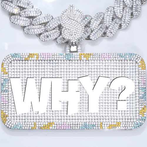 CUSTOM LETTER NECKLACE 3D COLORFUL SQUARE