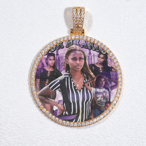 MEDIUM 3D CIRCLE CUSTOM PICTURE PENDANT