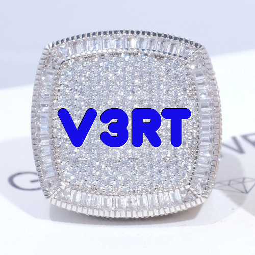 CUSTOM LETTER 3D ICED RING