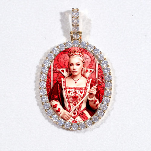 3D Oval Custom Picture Pendant