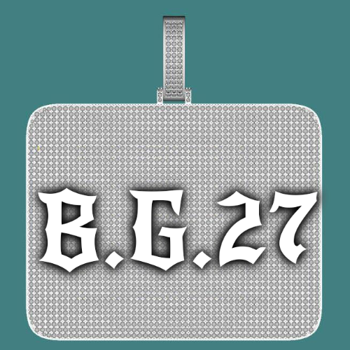 CUSTOM LETTER NECKLACE 3D BIG SQUARE