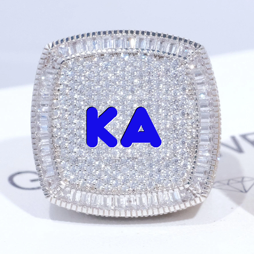 CUSTOM LETTER 3D ICED RING