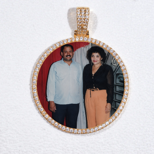 MEDIUM 3D CIRCLE CUSTOM PICTURE PENDANT