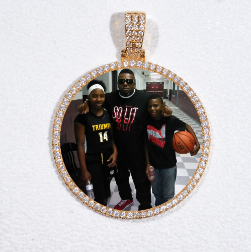 MEDIUM 3D CIRCLE CUSTOM PICTURE PENDANT