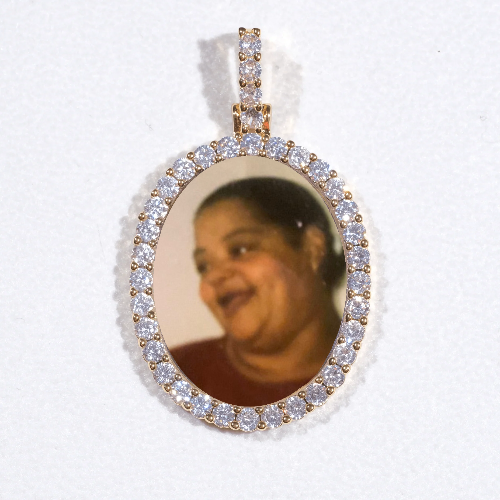 3D Oval Custom Picture Pendant
