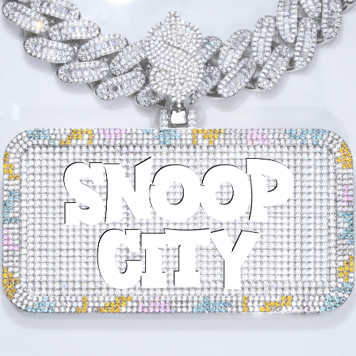 CUSTOM LETTER NECKLACE 3D COLORFUL SQUARE