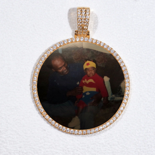 MEDIUM 3D CIRCLE CUSTOM PICTURE PENDANT