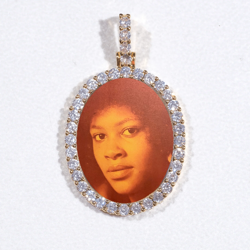 3D Oval Custom Picture Pendant