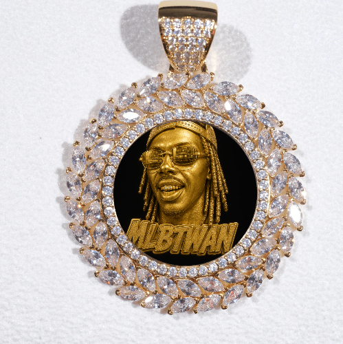 Large 3D Wheat Ear Custom Picture Pendant