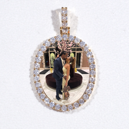 3D Oval Custom Picture Pendant
