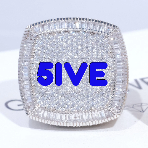 CUSTOM LETTER 3D ICED RING