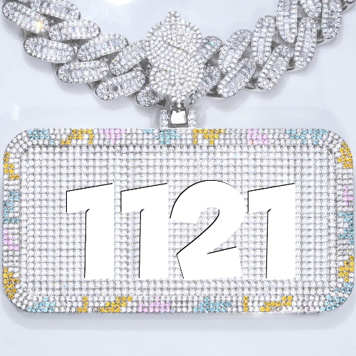 CUSTOM LETTER NECKLACE 3D COLORFUL SQUARE