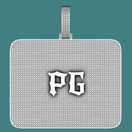 CUSTOM LETTER NECKLACE 3D BIG SQUARE