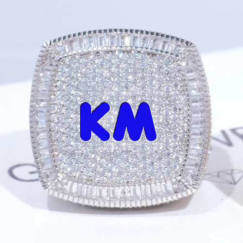 CUSTOM LETTER 3D ICED RING