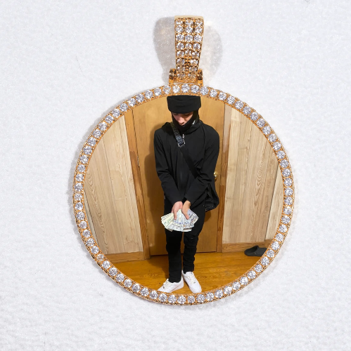 MEDIUM 3D CIRCLE CUSTOM PICTURE PENDANT