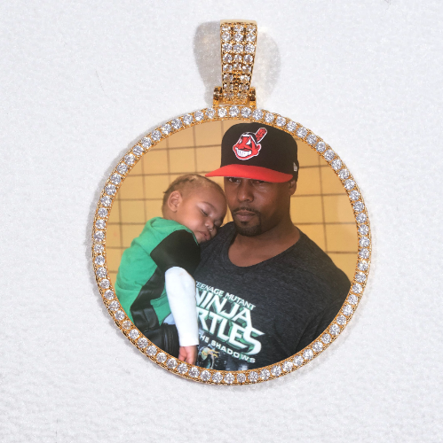 MEDIUM 3D CIRCLE CUSTOM PICTURE PENDANT