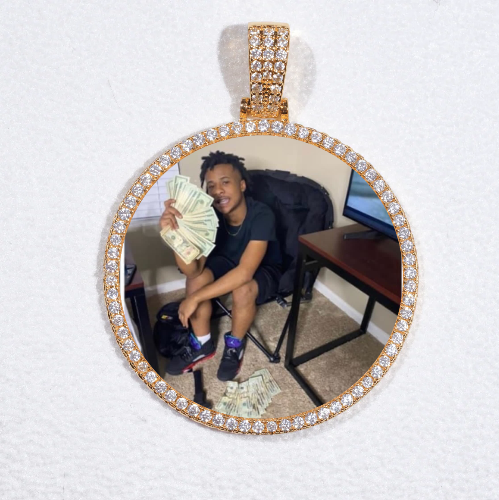 MEDIUM 3D CIRCLE CUSTOM PICTURE PENDANT