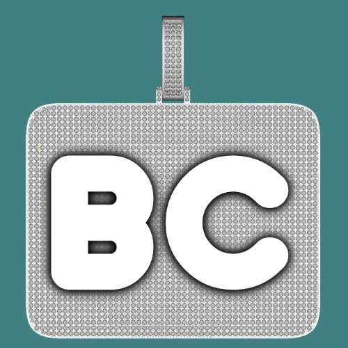CUSTOM LETTER NECKLACE 3D BIG SQUARE
