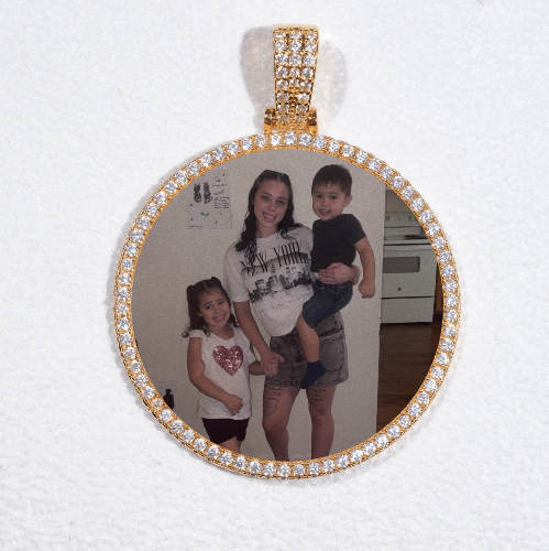 MEDIUM 3D CIRCLE CUSTOM PICTURE PENDANT