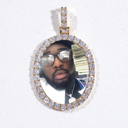 3D Oval Custom Picture Pendant