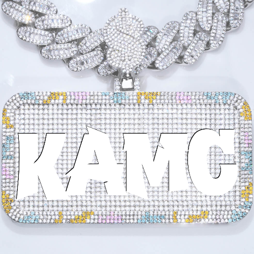 CUSTOM LETTER NECKLACE 3D COLORFUL SQUARE