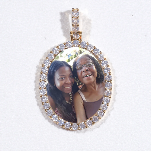 3D Oval Custom Picture Pendant