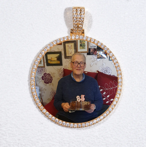 MEDIUM 3D CIRCLE CUSTOM PICTURE PENDANT