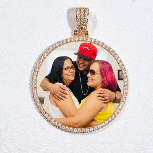 MEDIUM 3D CIRCLE CUSTOM PICTURE PENDANT