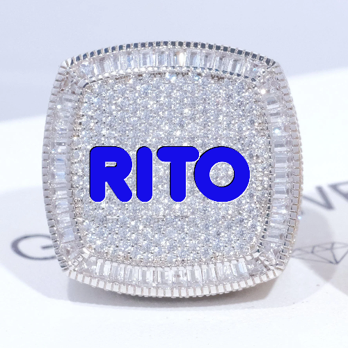 CUSTOM LETTER 3D ICED RING