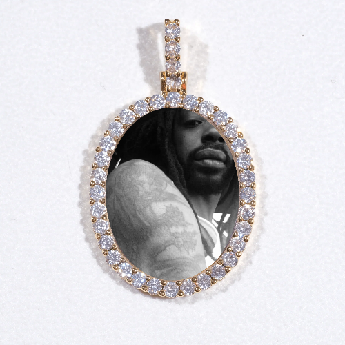3D Oval Custom Picture Pendant
