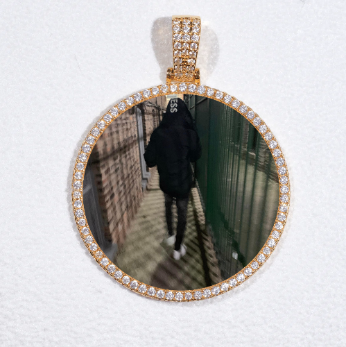 MEDIUM 3D CIRCLE CUSTOM PICTURE PENDANT