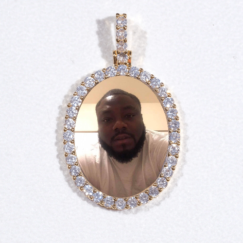 3D Oval Custom Picture Pendant