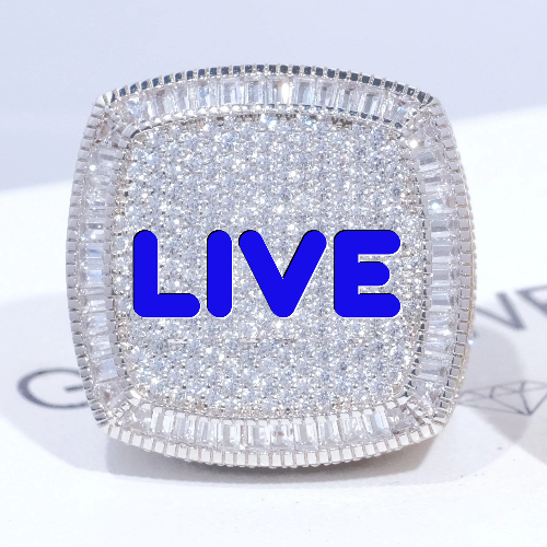 CUSTOM LETTER 3D ICED RING