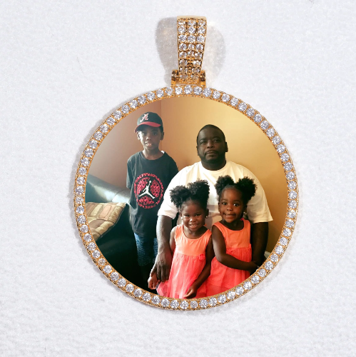 MEDIUM 3D CIRCLE CUSTOM PICTURE PENDANT