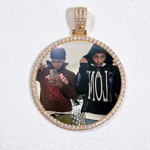 MEDIUM 3D CIRCLE CUSTOM PICTURE PENDANT