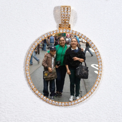MEDIUM 3D CIRCLE CUSTOM PICTURE PENDANT