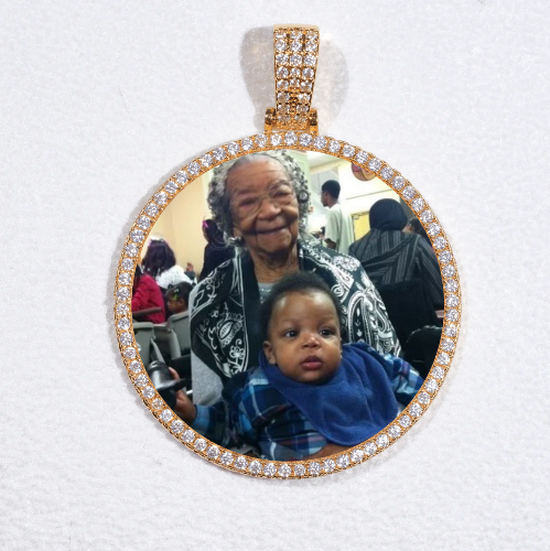 MEDIUM 3D CIRCLE CUSTOM PICTURE PENDANT