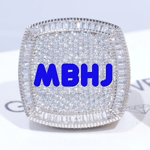 CUSTOM LETTER 3D ICED RING