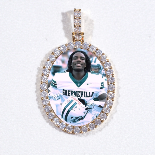 3D Oval Custom Picture Pendant