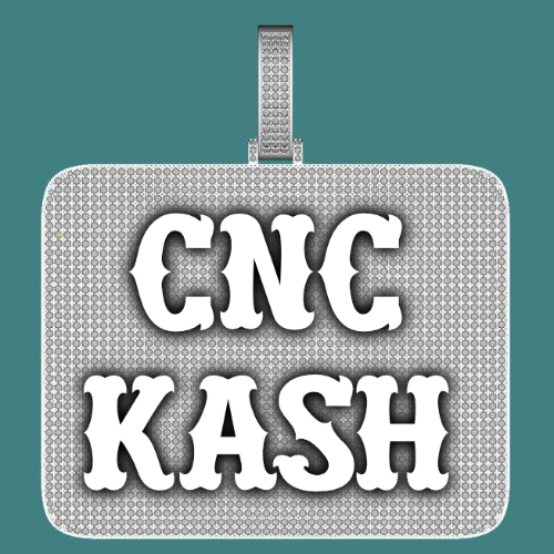 CUSTOM LETTER NECKLACE 3D BIG SQUARE