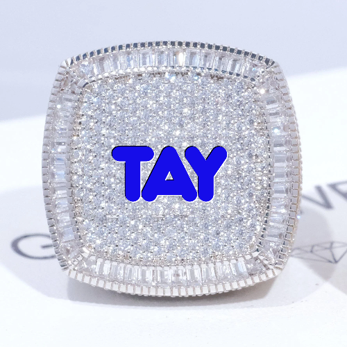CUSTOM LETTER 3D ICED RING