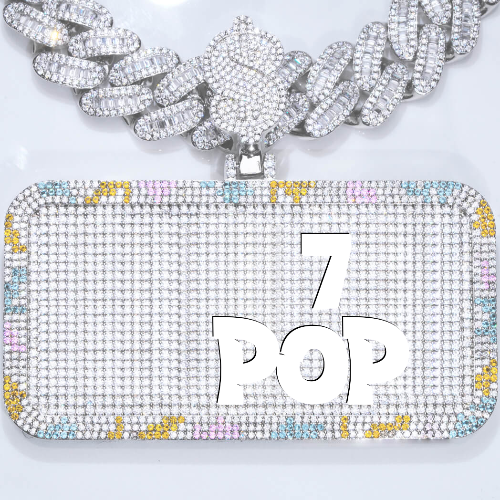 CUSTOM LETTER NECKLACE 3D COLORFUL SQUARE