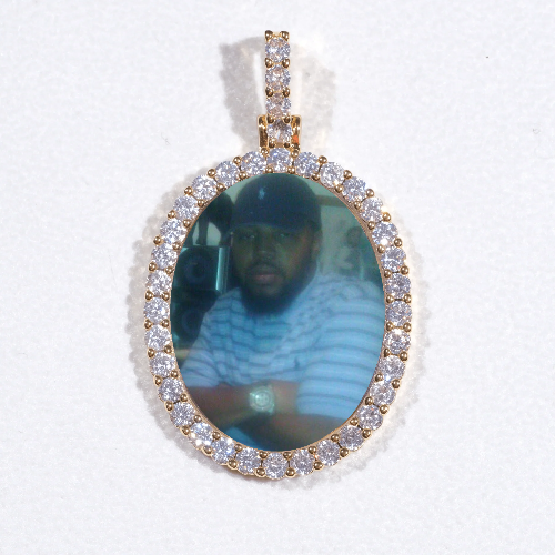 3D Oval Custom Picture Pendant